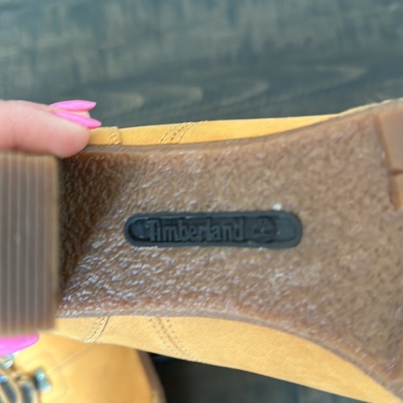 Timberland Glancy Field Ankle Boots 3.5” Heels Leather Lace Up in Wheat Nubuck - Picture 14 of 16